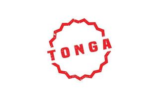 Tonga stamp rubber with grunge style on white background vector