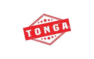 Tonga stamp rubber with grunge style on white background vector
