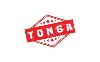 Tonga stamp rubber with grunge style on white background vector