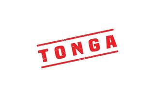 Tonga stamp rubber with grunge style on white background vector