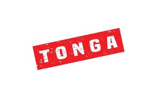 tonga sello caucho con grunge estilo en blanco antecedentes vector