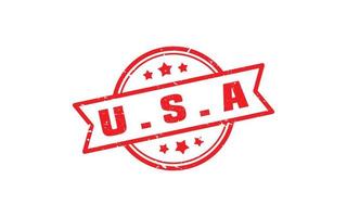 American USA stamp rubber with grunge style on white background vector