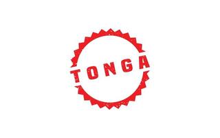 Tonga stamp rubber with grunge style on white background vector