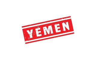 YEMEN stamp rubber with grunge style on white background vector