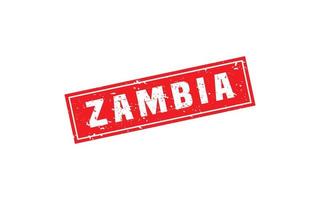 Zambia sello caucho con grunge estilo en blanco antecedentes vector