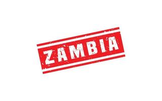 ZAMBIA stamp rubber with grunge style on white background vector