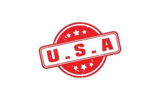 American USA stamp rubber with grunge style on white background vector