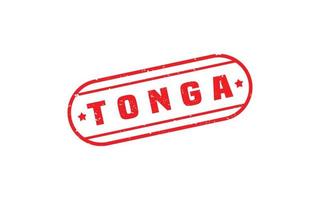 Tonga stamp rubber with grunge style on white background vector