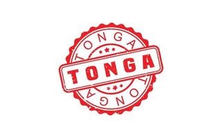 Tonga stamp rubber with grunge style on white background vector