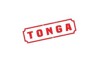 tonga sello caucho con grunge estilo en blanco antecedentes vector