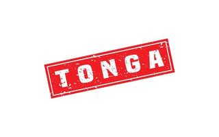 tonga sello caucho con grunge estilo en blanco antecedentes vector