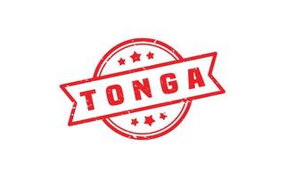 tonga sello caucho con grunge estilo en blanco antecedentes vector