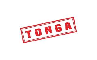 Tonga stamp rubber with grunge style on white background vector