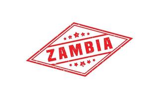 Zambia sello caucho con grunge estilo en blanco antecedentes vector