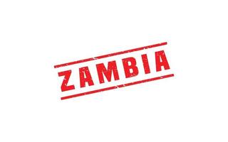 ZAMBIA stamp rubber with grunge style on white background vector