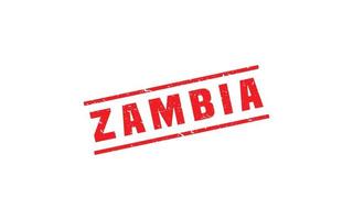 Zambia sello caucho con grunge estilo en blanco antecedentes vector