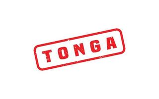 Tonga stamp rubber with grunge style on white background vector