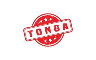 Tonga stamp rubber with grunge style on white background vector