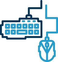 Gaming Keyboard And Mouse Vector Icon Design