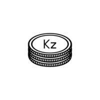 Angola Currency Symbol, Angolan Kwanza Icon, AOA Sign. Vector Illustration