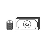 Angola Currency Symbol, Angolan Kwanza Icon, AOA Sign. Vector Illustration