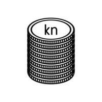 Croacia moneda símbolo, croata kuna icono, hrk signo. vector ilustración
