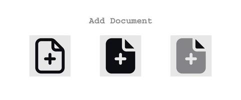 add document icons set vector