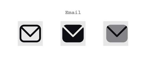 email icons set vector
