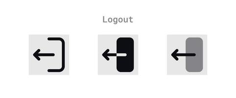 Logout Icons Sheet vector