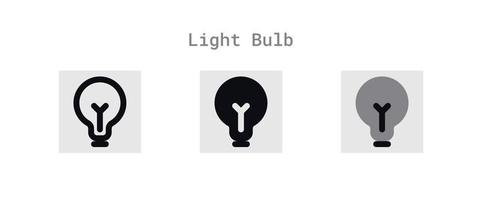 Light Bulb Icons Sheet vector