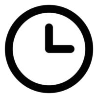 clock icon for web ui design vector