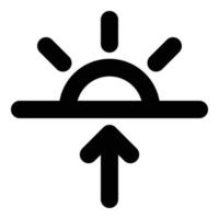 sunrise icon for web ui design vector