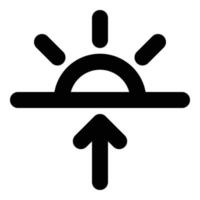 sunrise icon for web ui design vector