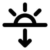 sunset icon for web ui design vector