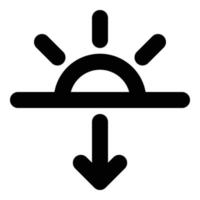 puesta de sol icono para web ui diseño vector