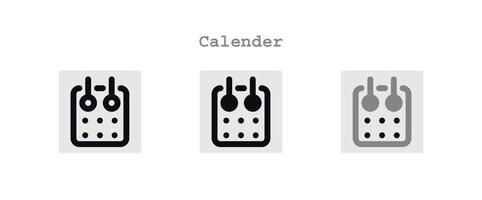 calendar icons set vector