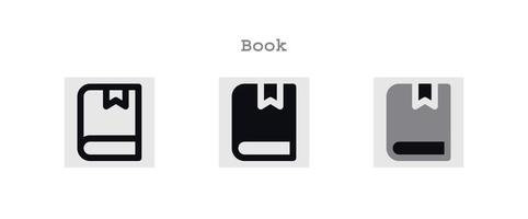 book icon set vector