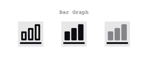 bar grafico icono conjunto vector