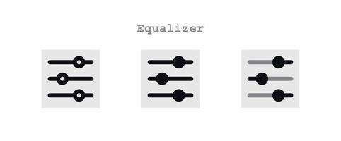 equalizer icons set vector