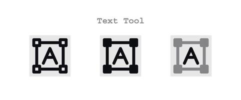 add text tool icons set vector