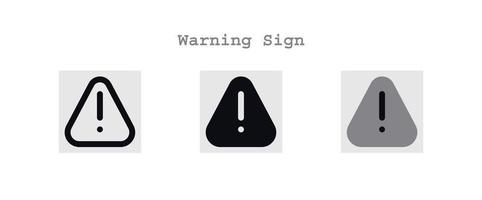 warning sign icons set vector