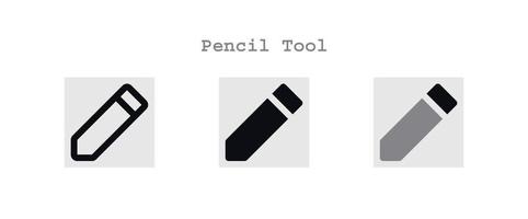 pencil tool icons set vector