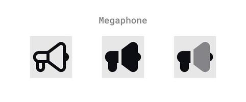 Megaphone Icons Sheet vector