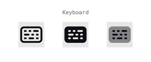 teclado íconos sábana vector