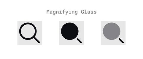 Magnifying Glass Icons Sheet vector