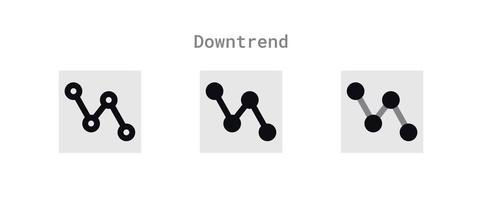 Downtrend Icons Sheet vector