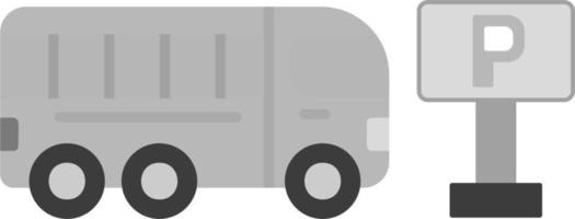 Bus Parking Vector Icon