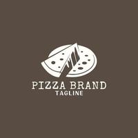 pizza simple logo vector