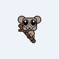 cute cartoon tarsier vector