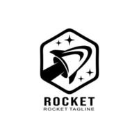 rocket simple logo vector